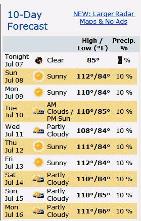 lv weather 10 day forecast